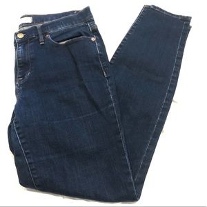 Madewell Dark Wash Mid Rise Skinny Jeans